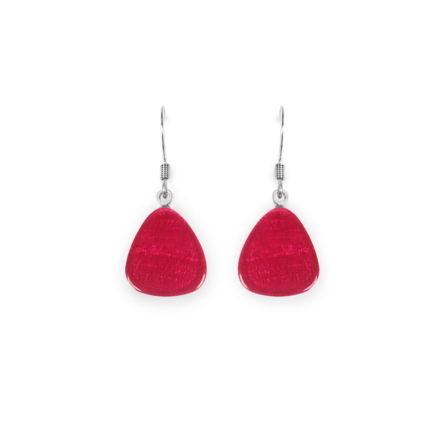 St Tropez Triangle Eclectic Shiny Fish Hook Earrings | The Jewellery Stop
