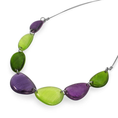 Nessie Pebble Triangle Shiny Necklace | The Jewellery Stop