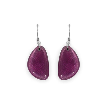 Rainbow Pebble Triangle Shiny Fish Hook Earrings | The Jewellery Stop