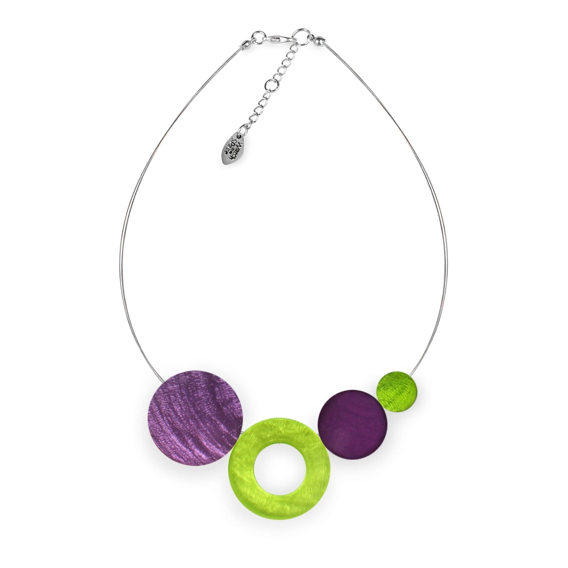 Nessie Eclectic Shell Circles Shiny Necklace | The Jewellery Stop