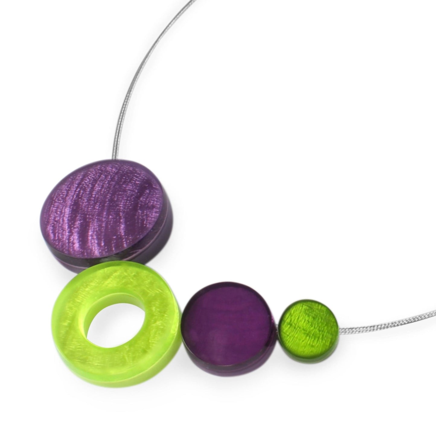 Nessie Eclectic Shell Circles Shiny Necklace | The Jewellery Stop