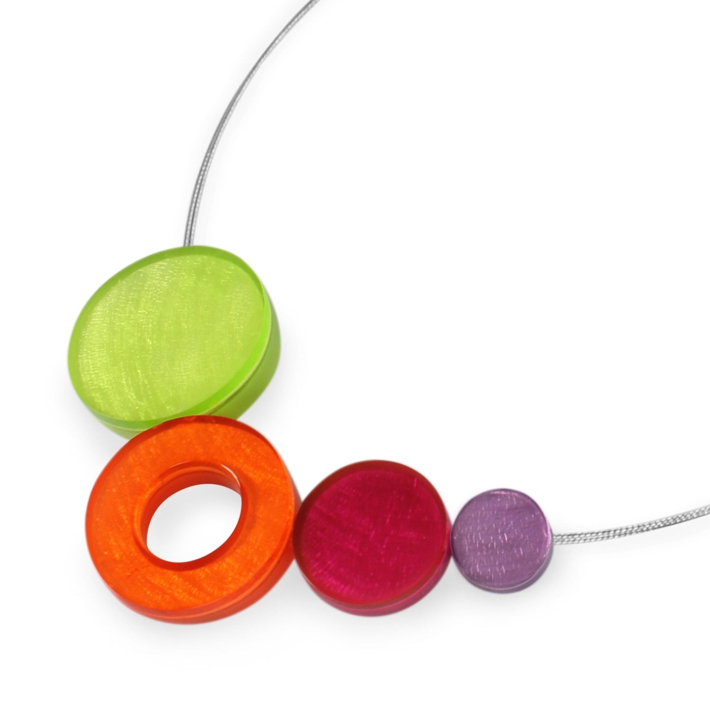 Sherbet Eclectic Shell Circles Shiny Necklace | The Jewellery Stop
