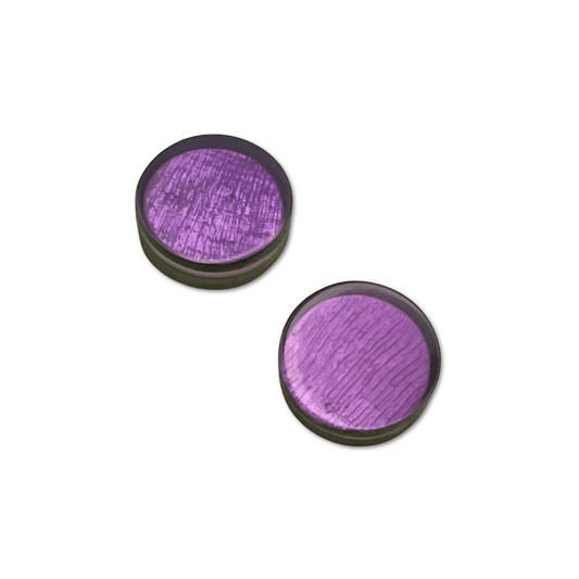 Peacock Eclectic Shell Circles Shiny Stud Earrings | The Jewellery Stop