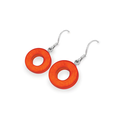 Sherbet Eclectic Shell Circles Shiny Fish Hook Earrings | The Jewellery Stop