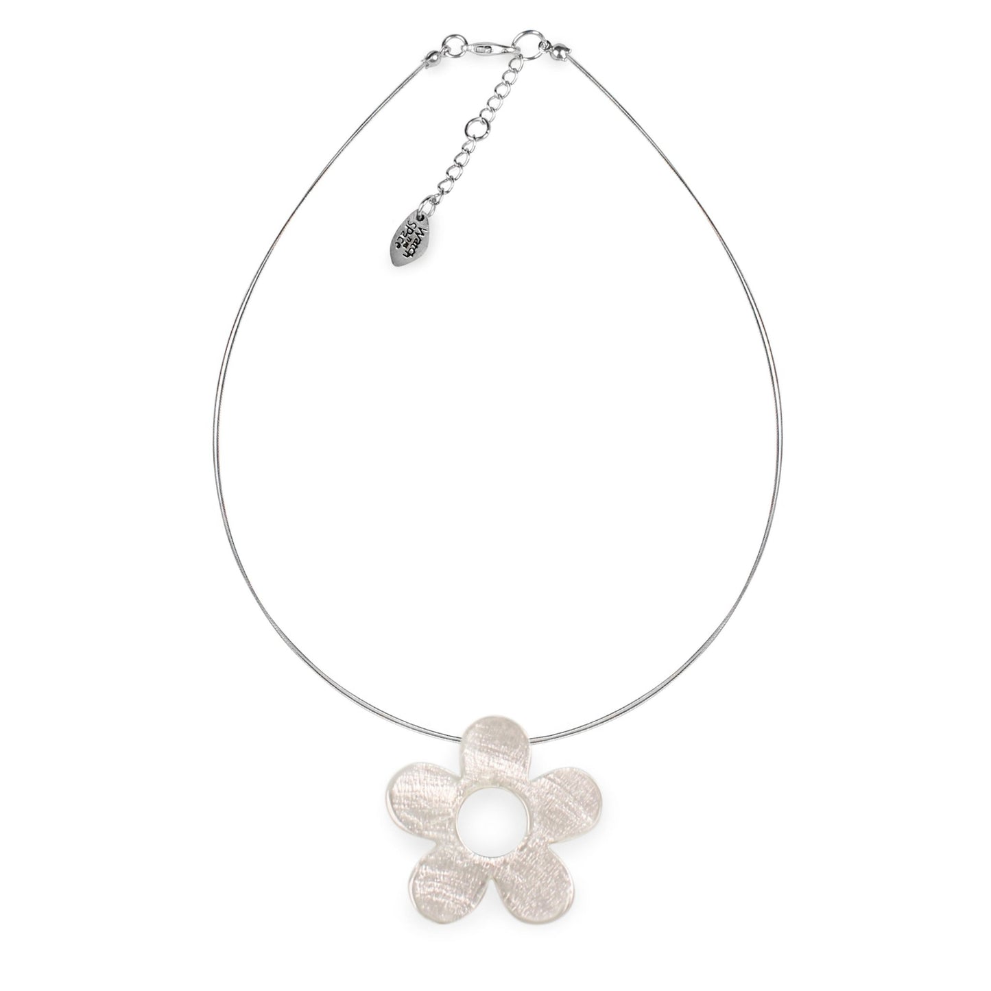 White Donut Shell Flower Shiny Pendant | The Jewellery Stop