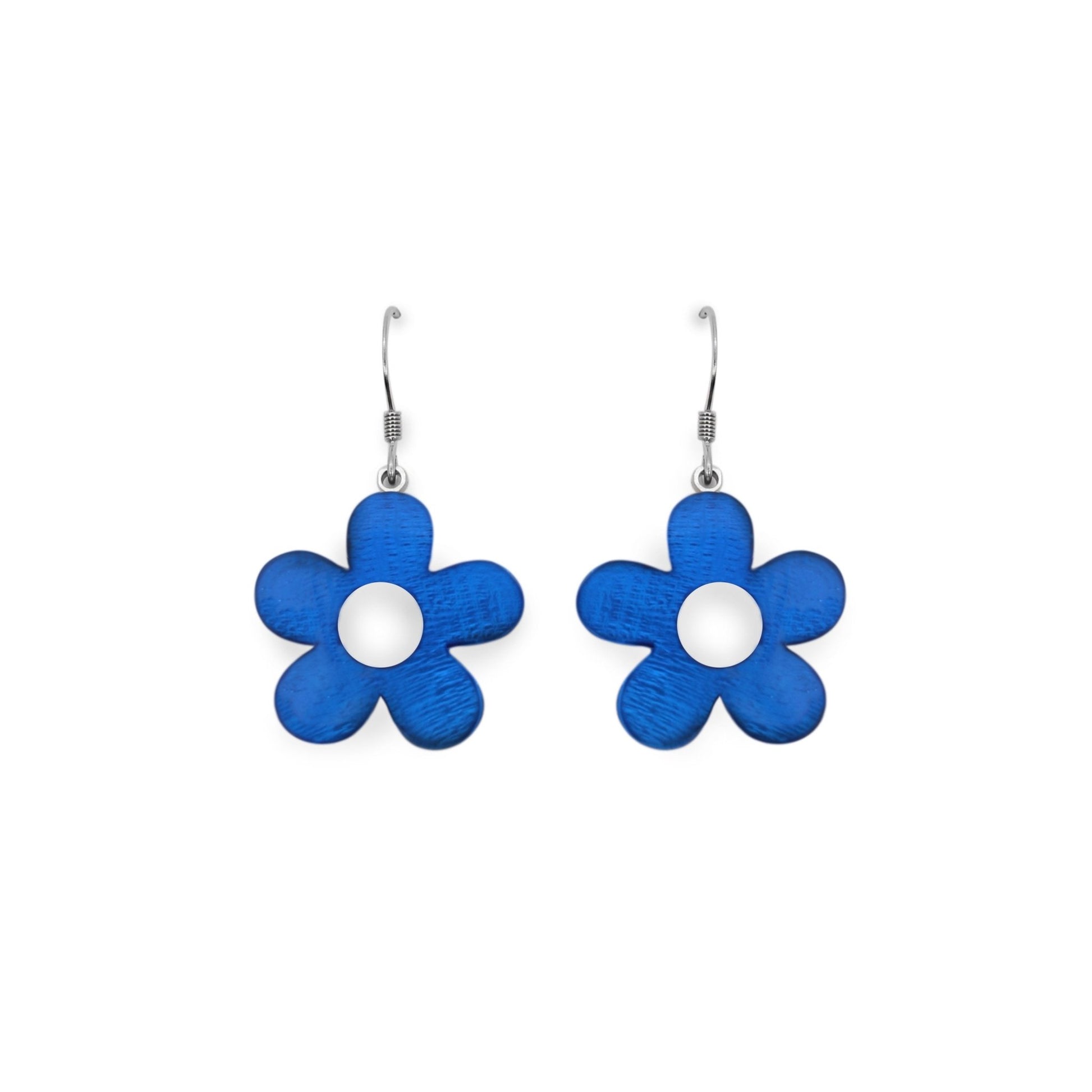 Azure Donut Shell Flower Fish Hook Earrings | The Jewellery Stop