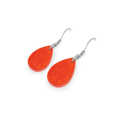 Orange Shell Flower Shiny Fish Hook Earrings | The Jewellery Stop