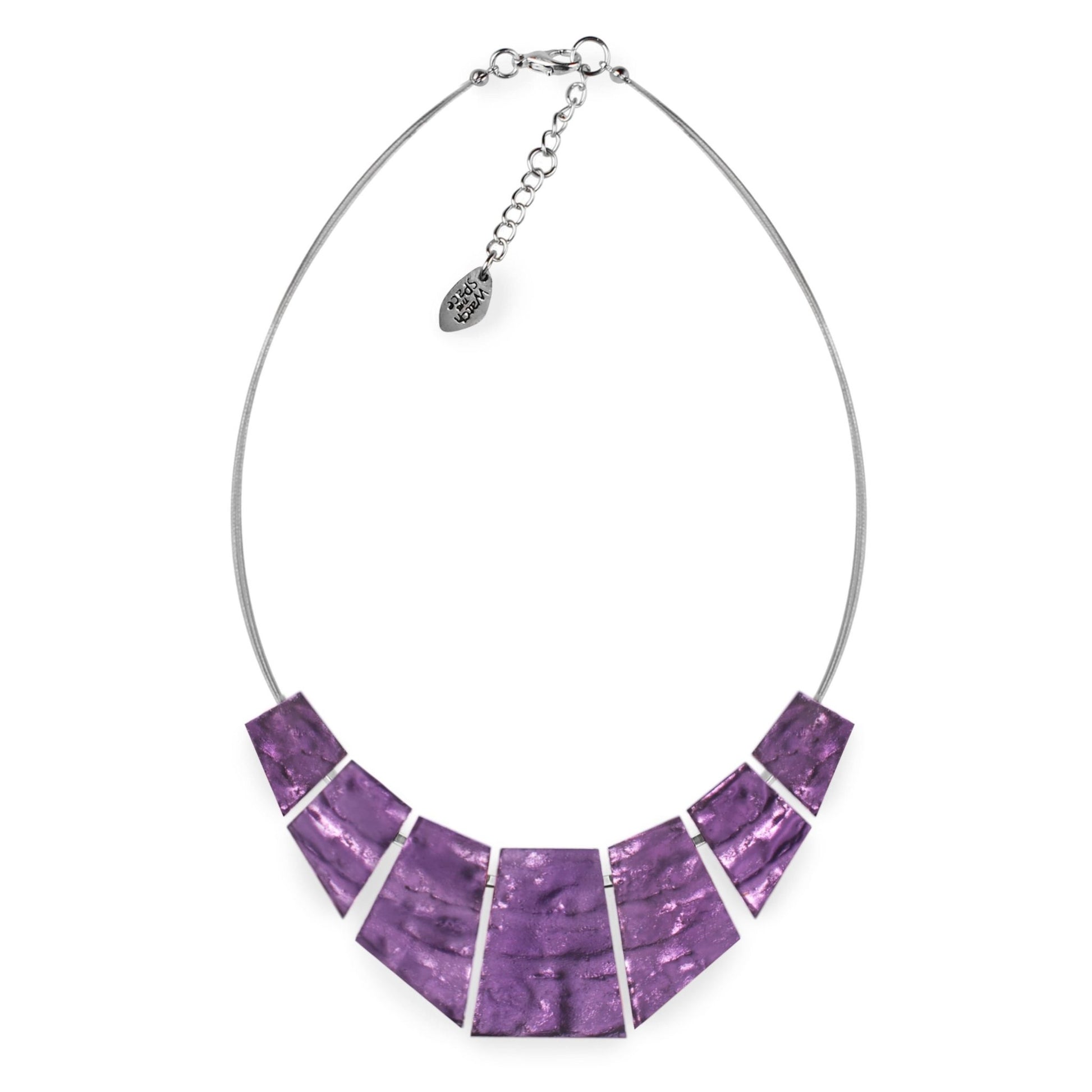 Lilac Aztec Necklace on Wire | The Jewellery Stop