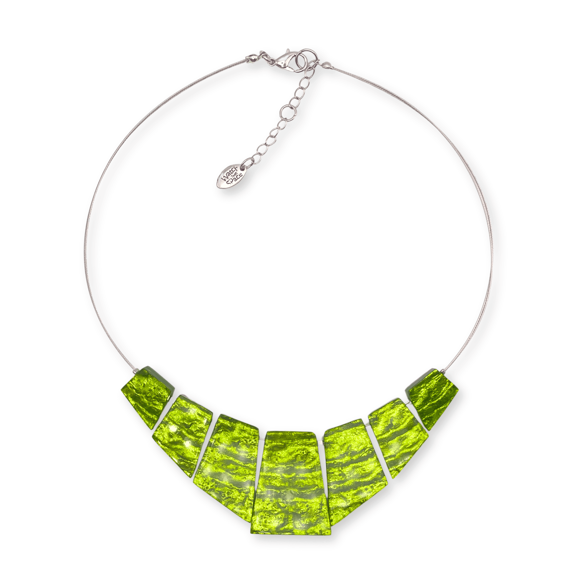 Lime Aztec Necklace on Wire