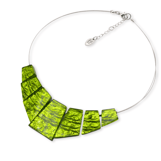 Lime Aztec Necklace on Wire