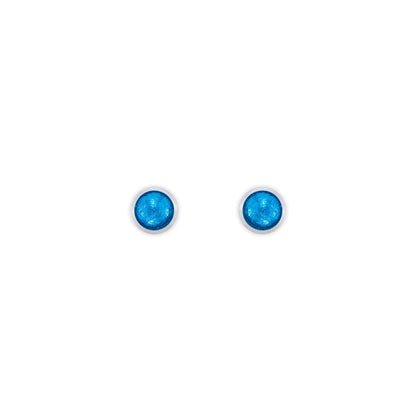Aurora Aluminium Circles Shiny Mini Stud Earrings | The Jewellery Stop