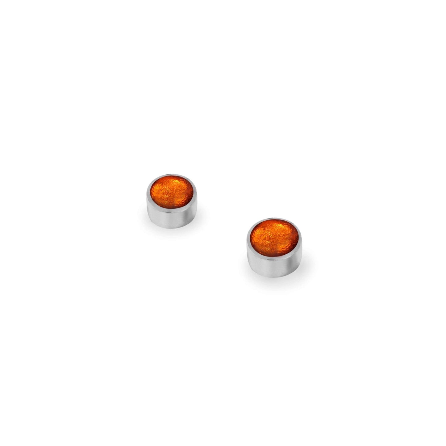 Chilli Aluminium Circles Shiny Mini Stud Earrings | The Jewellery Stop