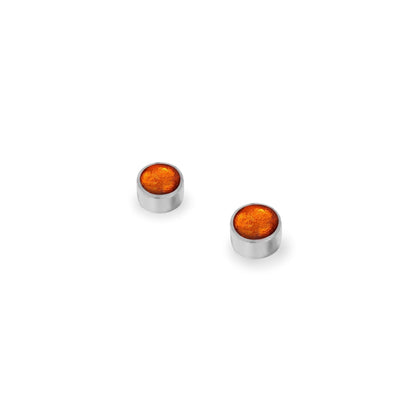 Chilli Aluminium Circles Shiny Mini Stud Earrings | The Jewellery Stop