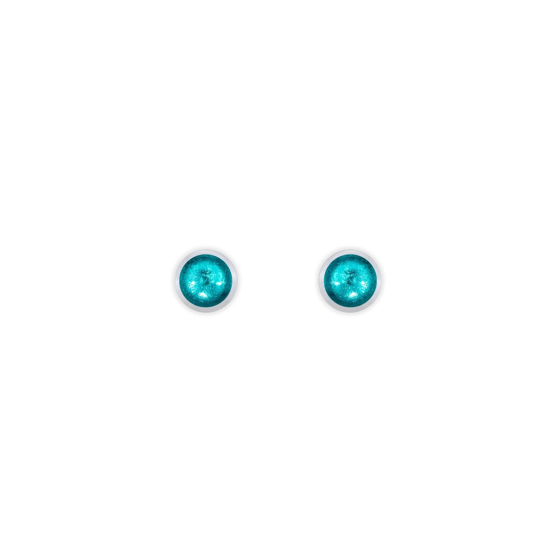 Neptune Aluminium Circles Shiny Mini Stud Earrings | The Jewellery Stop
