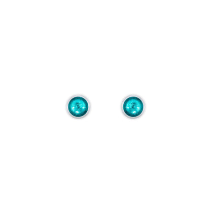 Neptune Aluminium Circles Shiny Mini Stud Earrings | The Jewellery Stop
