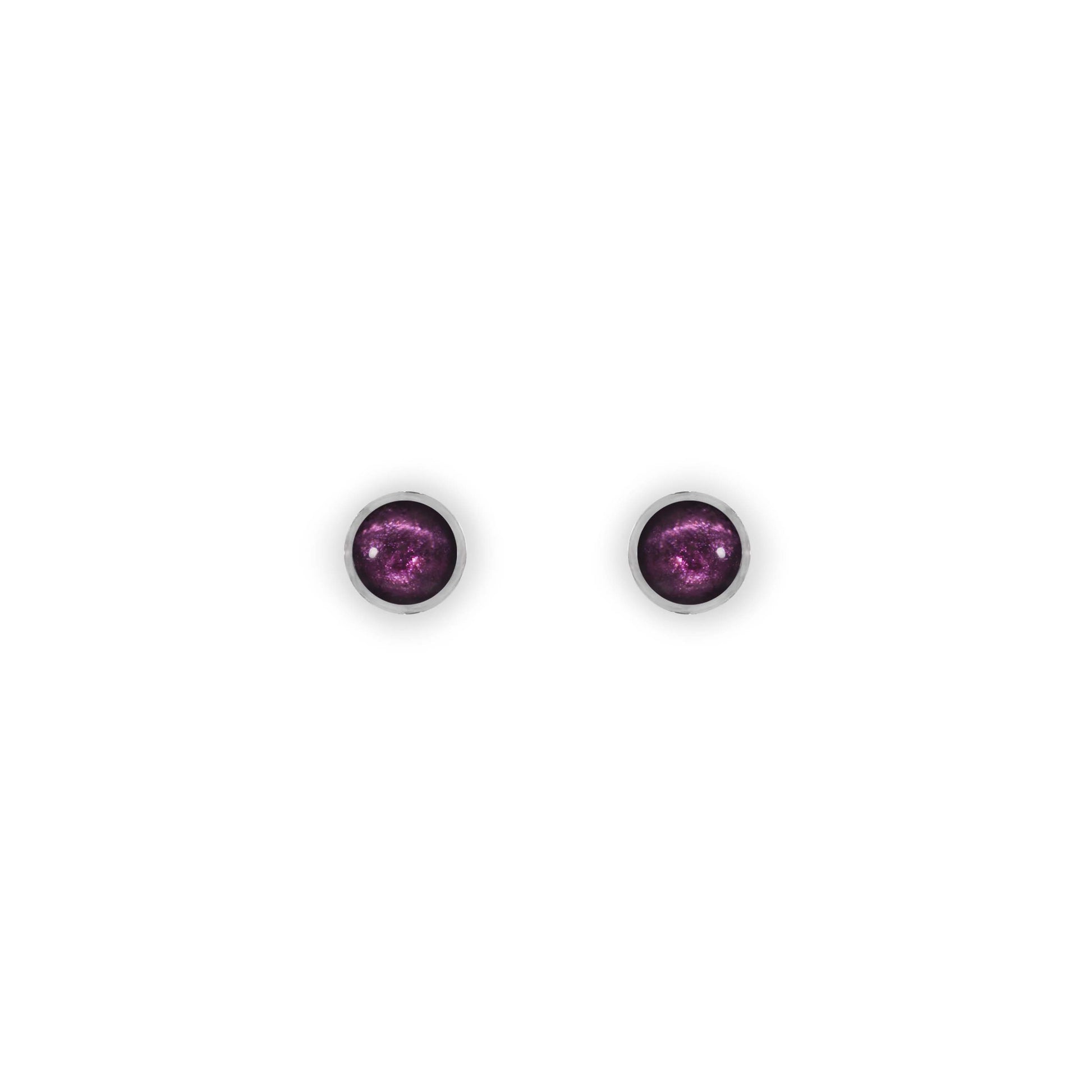 Rainbow Aluminium Circles Shiny Mini Stud Earrings