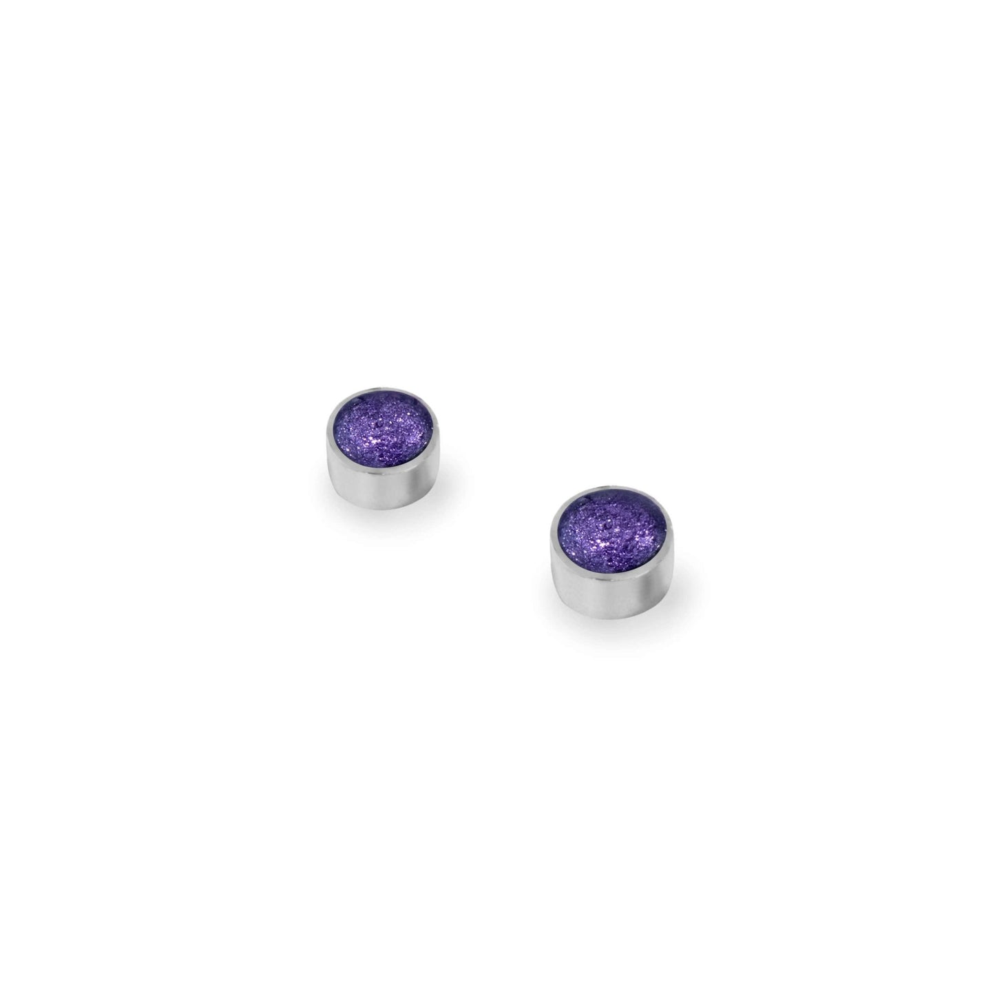 Sherbet Aluminium Circles Shiny Mini Stud Earrings | The Jewellery Stop