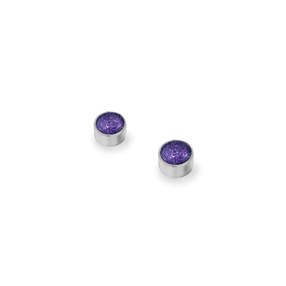 Sherbet Aluminium Circles Shiny Mini Stud Earrings | The Jewellery Stop
