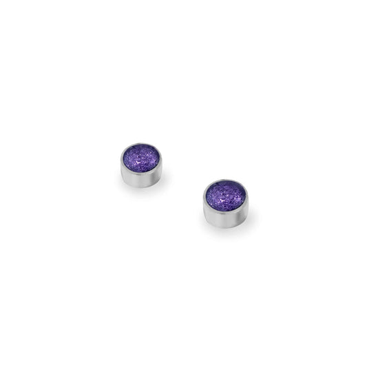 Sherbet Aluminium Circles Shiny Mini Stud Earrings | The Jewellery Stop