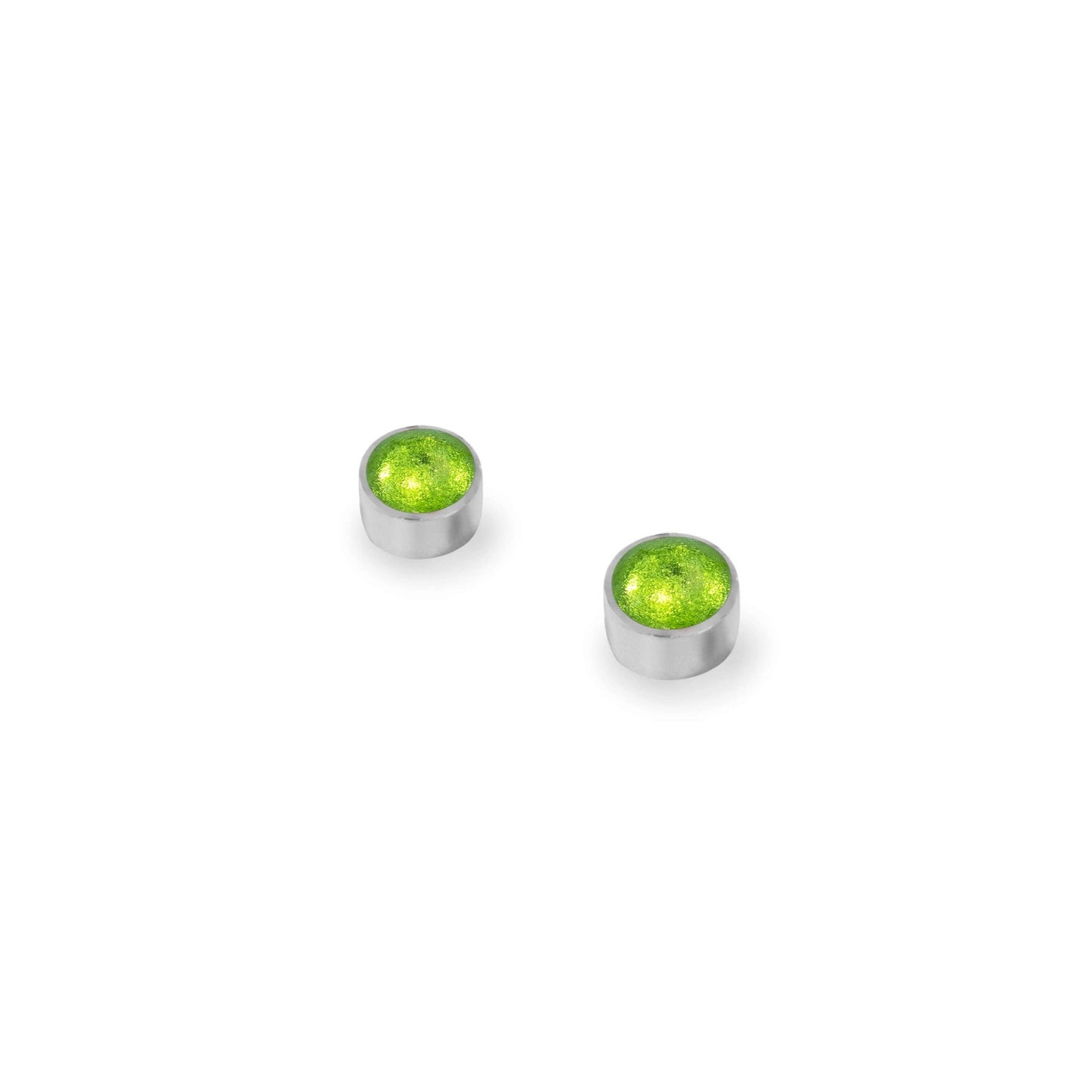 Zest Aluminium Circles Shiny Mini Stud Earrings | The Jewellery Stop