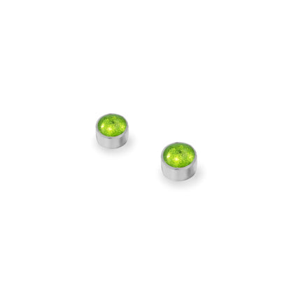 Zest Aluminium Circles Shiny Mini Stud Earrings | The Jewellery Stop