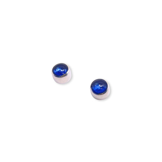Atlantic Aluminium Circles Shiny Mini Stud Earrings