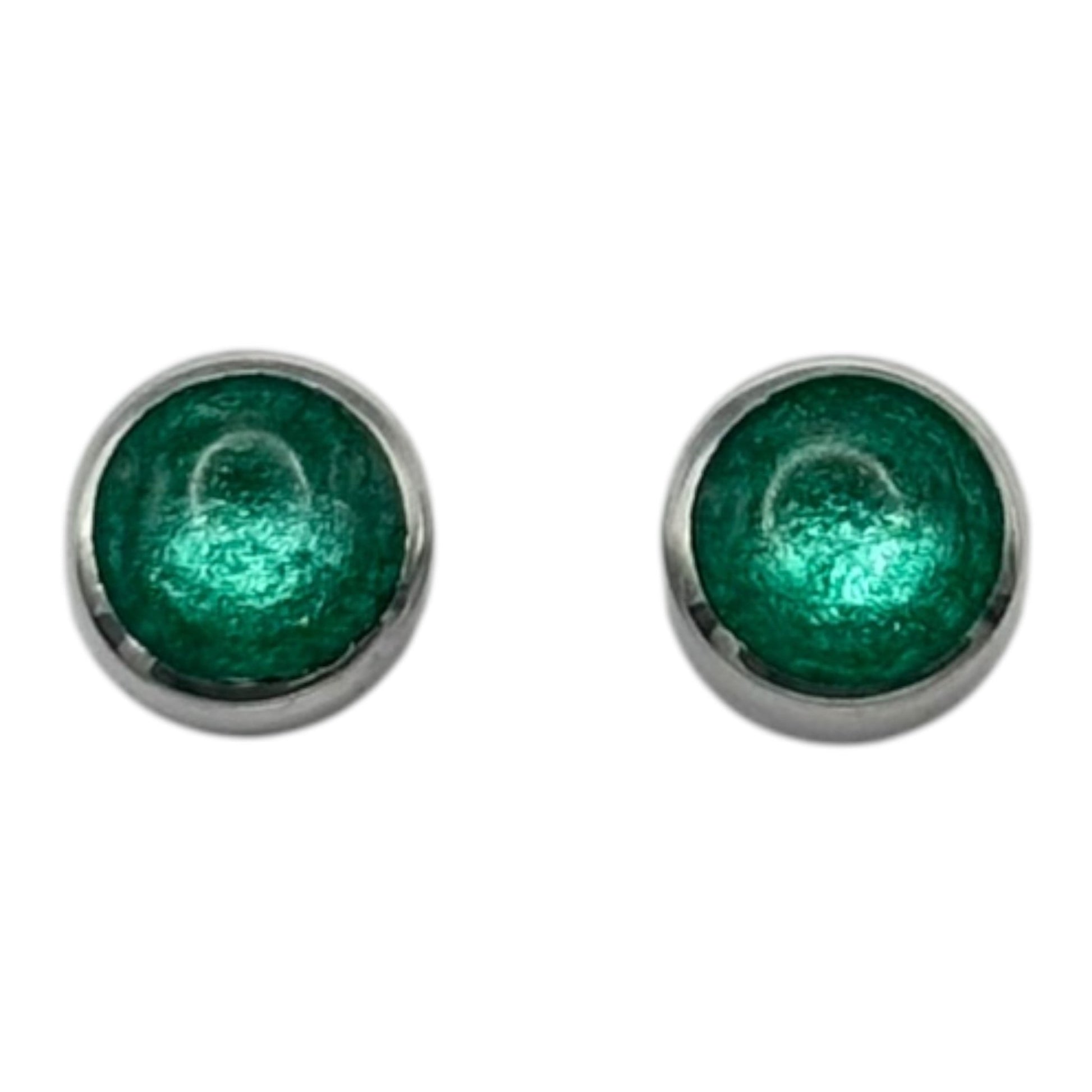 Crystal Aluminium Circles Shiny Mini Stud Earrings | The Jewellery Stop