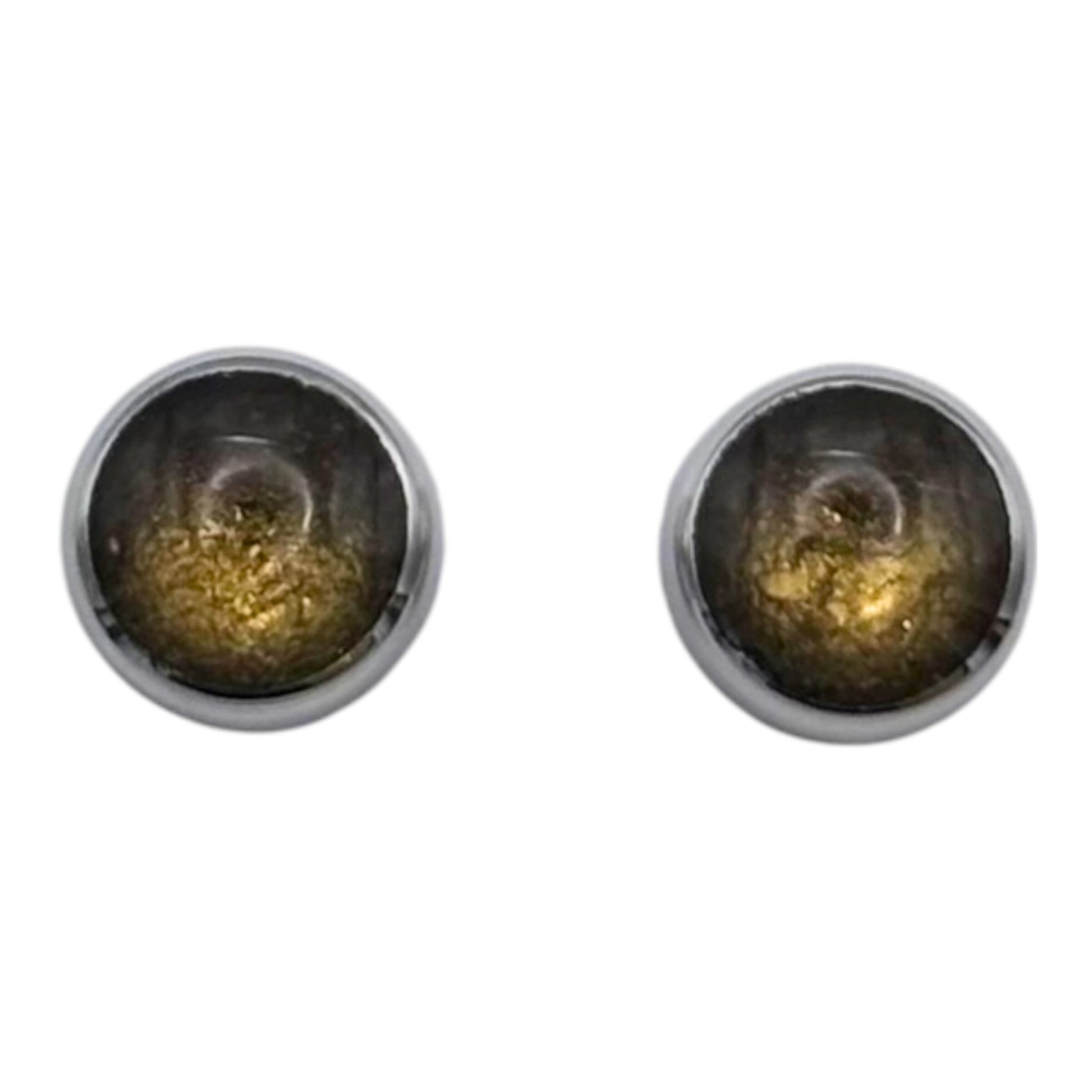 Gold Aluminium Circles Shiny Mini Stud Earrings | The Jewellery Stop