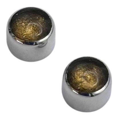 Gold Aluminium Circles Shiny Mini Stud Earrings | The Jewellery Stop
