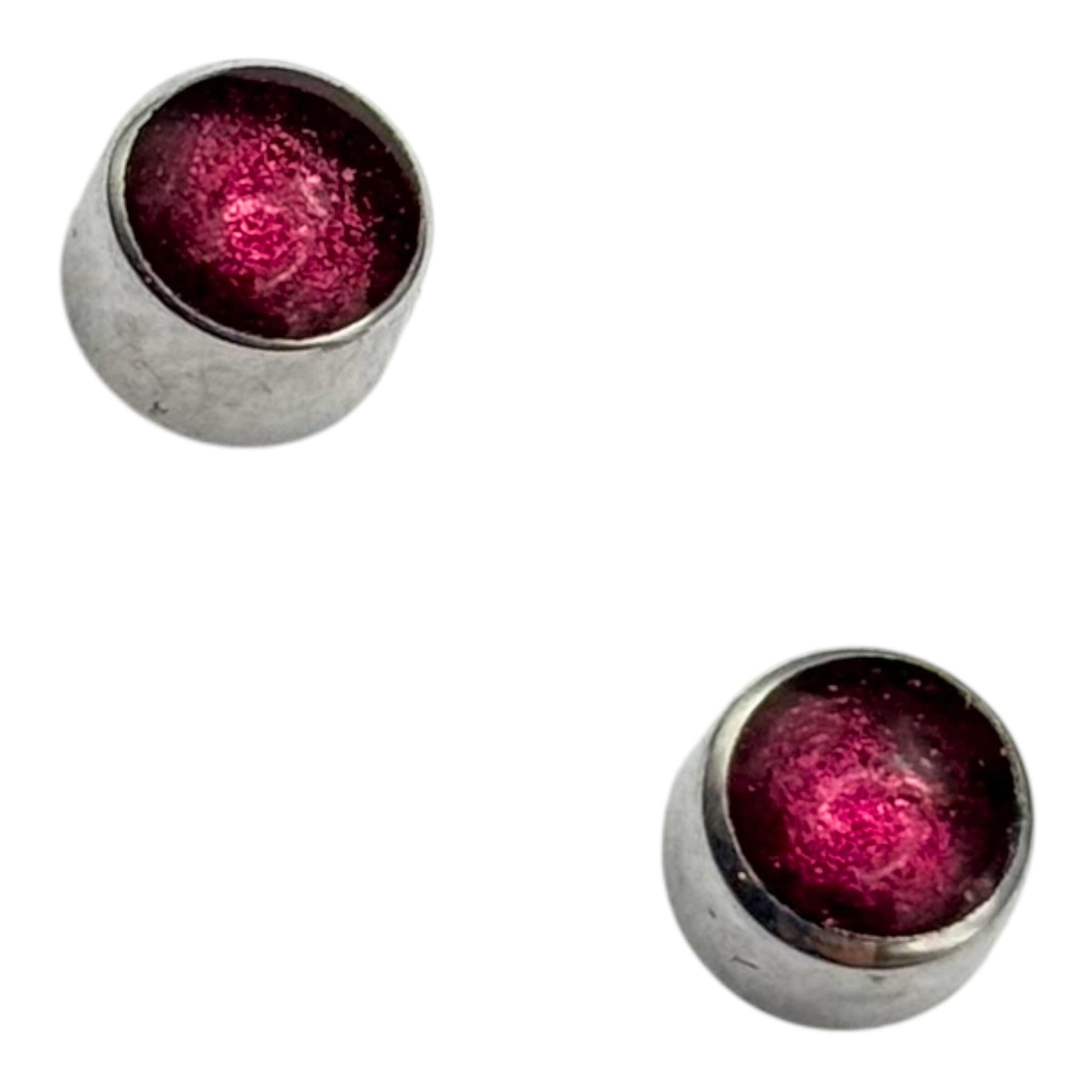 Peony Aluminium Circles Shiny Mini Stud Earrings | The Jewellery Stop