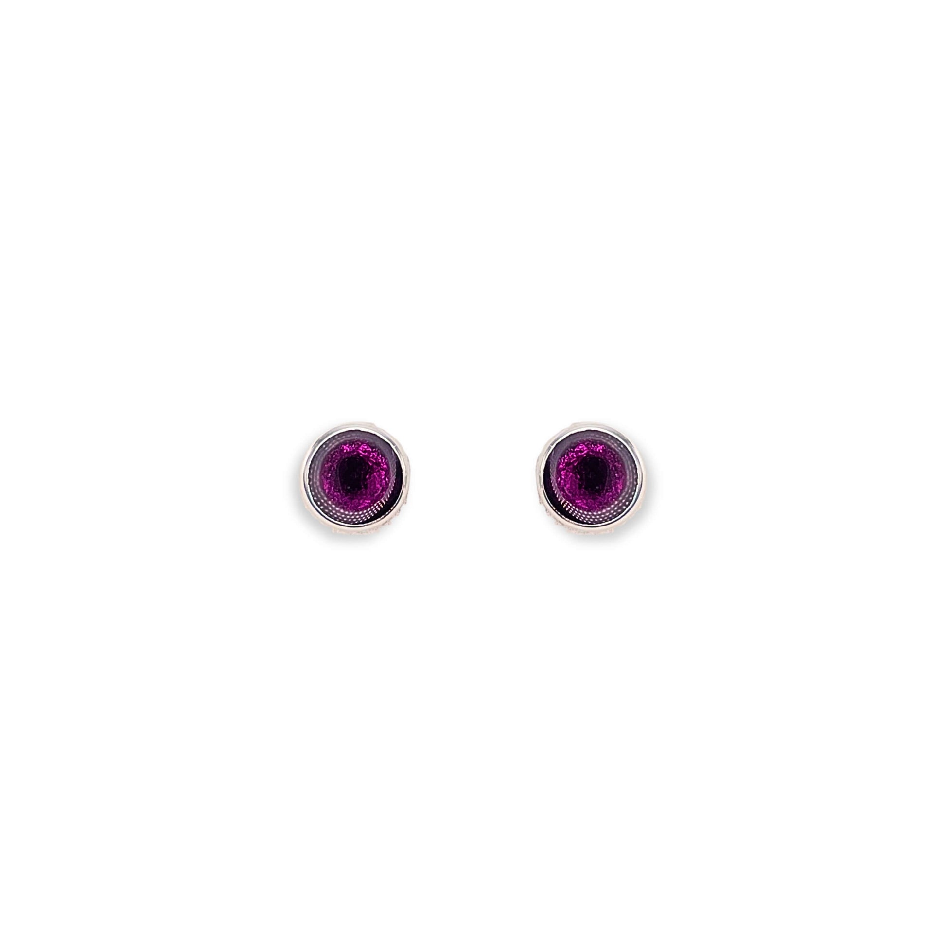 Sweetpea Aluminium Circles Shiny Mini Stud Earrings