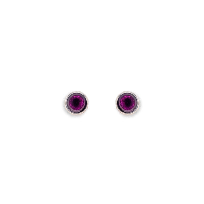 Sweetpea Aluminium Circles Shiny Mini Stud Earrings