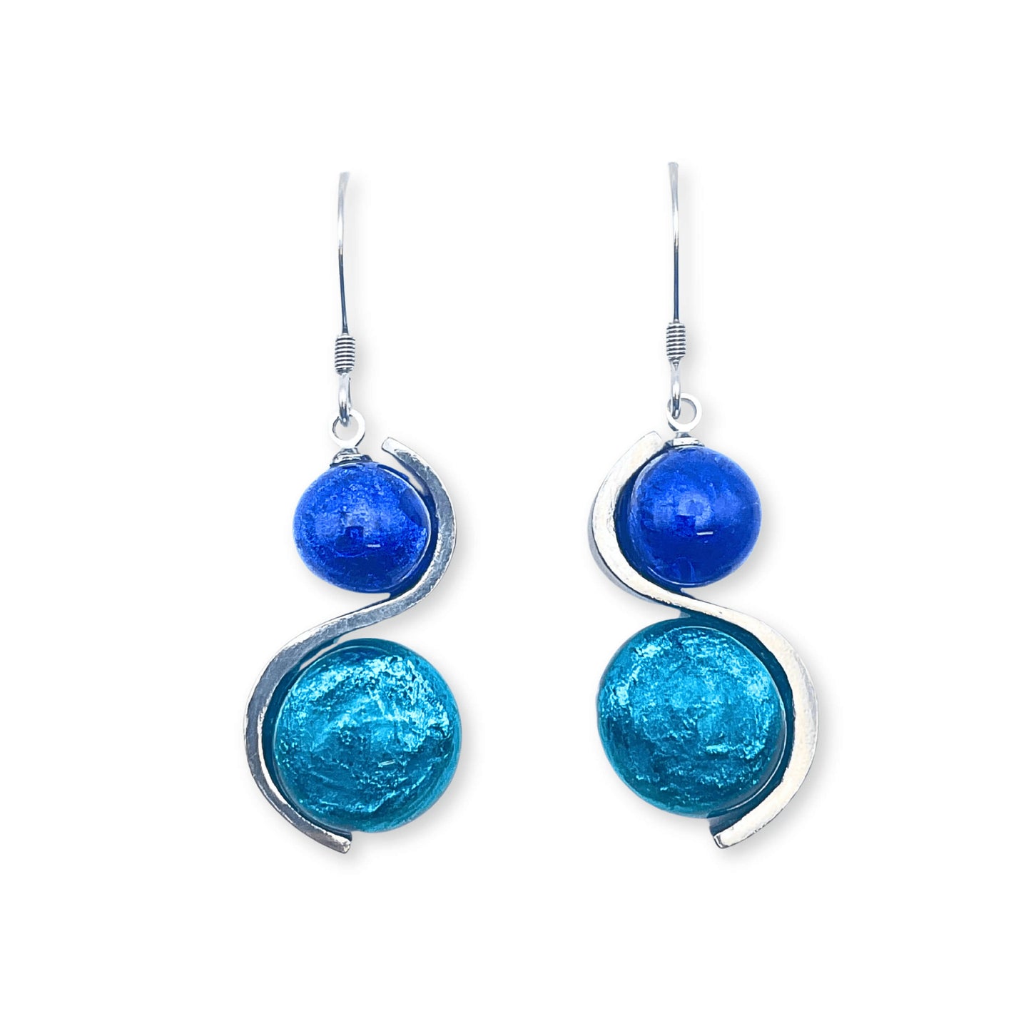 Riviera Bubble Shiny Fish Hook Earrings