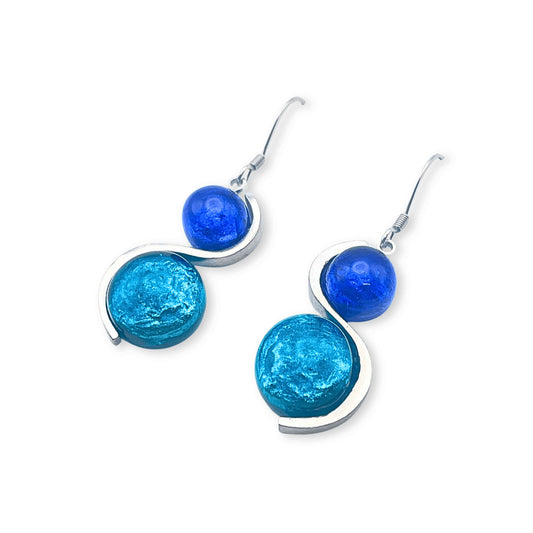 Riviera Bubble Shiny Fish Hook Earrings