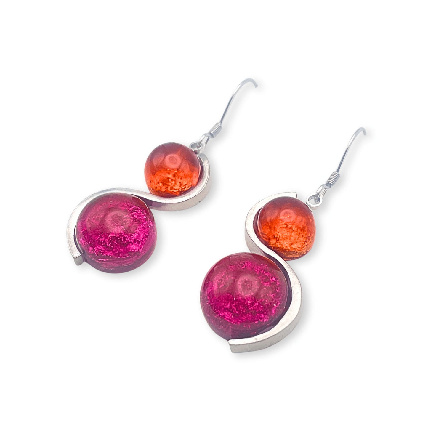 Sherbet Bubble Shiny Fish Hook Earrings