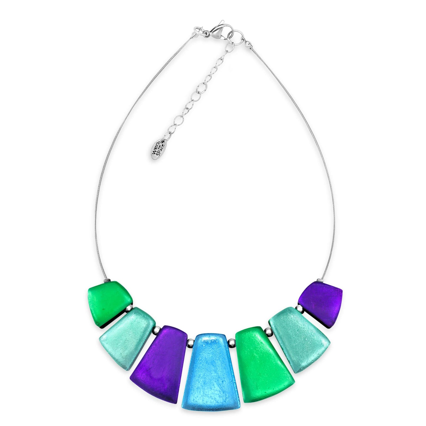 Aurora Empress Silverleaf Shiny Necklace | The Jewellery Stop