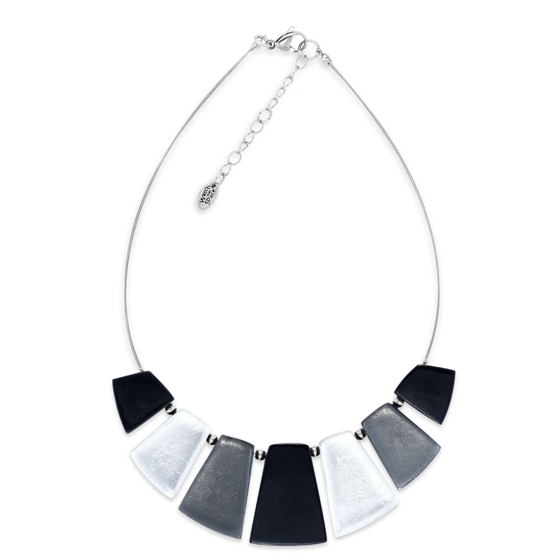 Black Empress Silverleaf Shiny Necklace | The Jewellery Stop