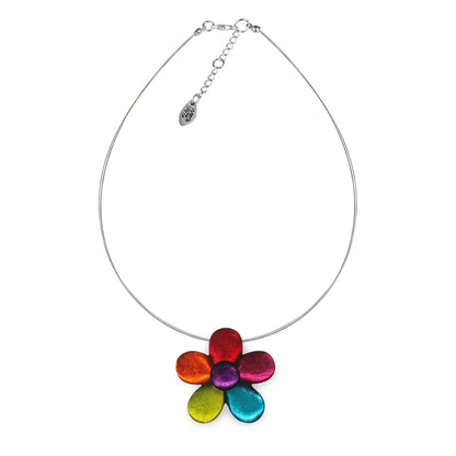 Rainbow Bloom Shiny Pendant | The Jewellery Stop