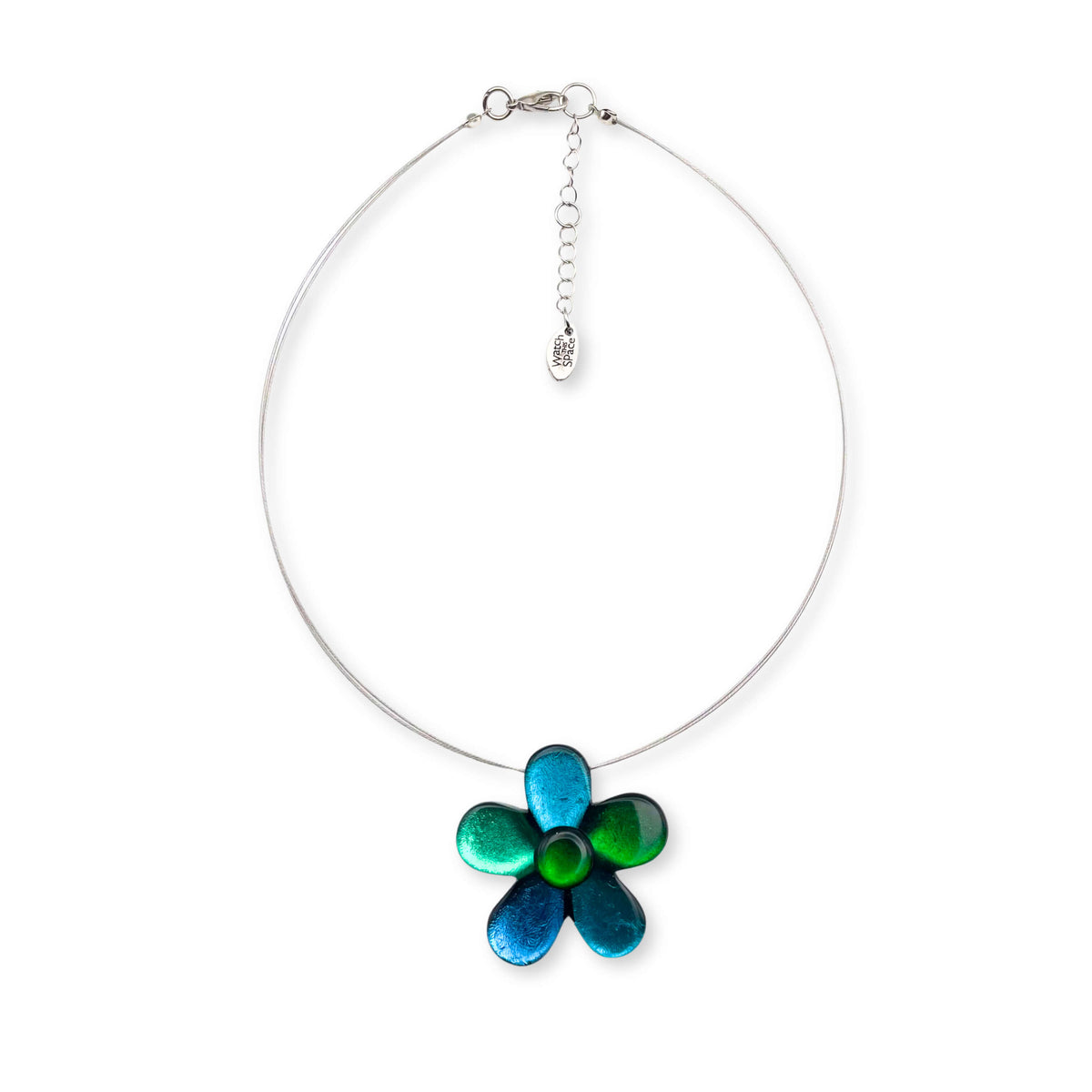 Verdigris Bloom Shiny Pendant