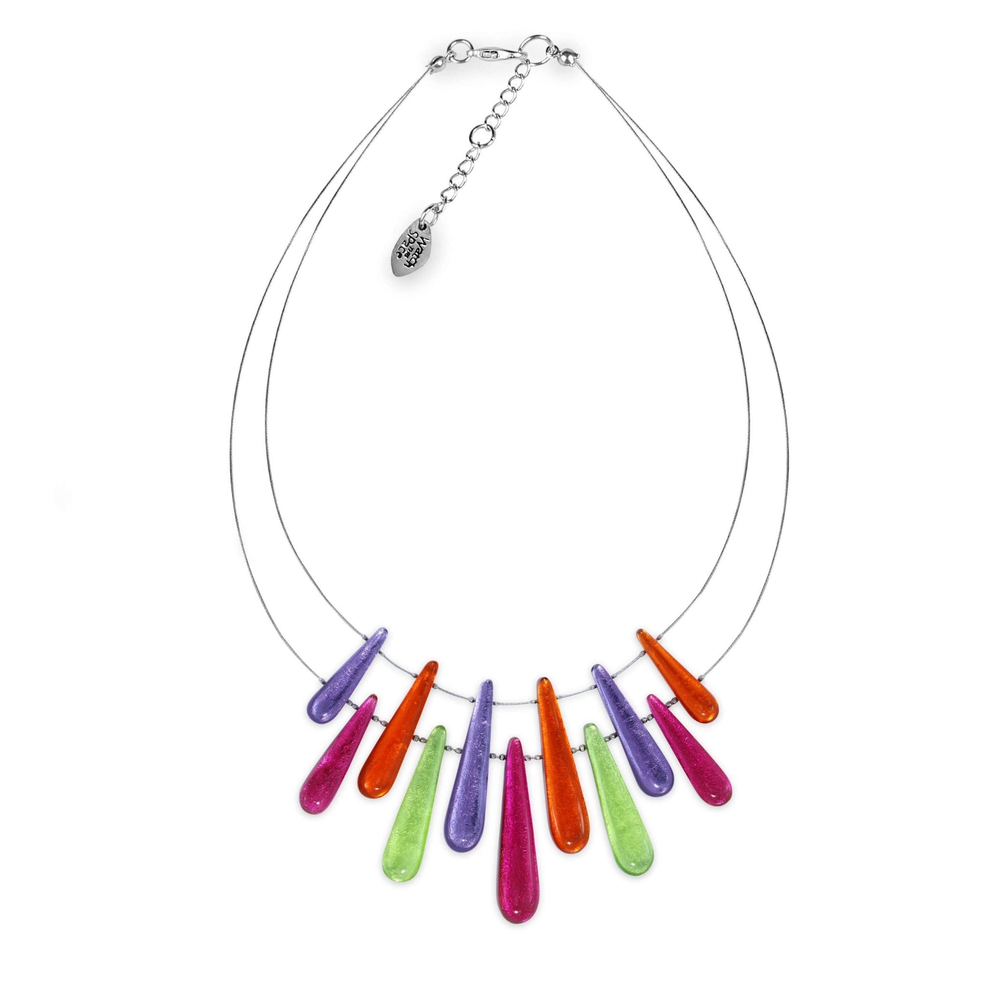 Sherbet Teardrop Shiny Necklace | The Jewellery Stop