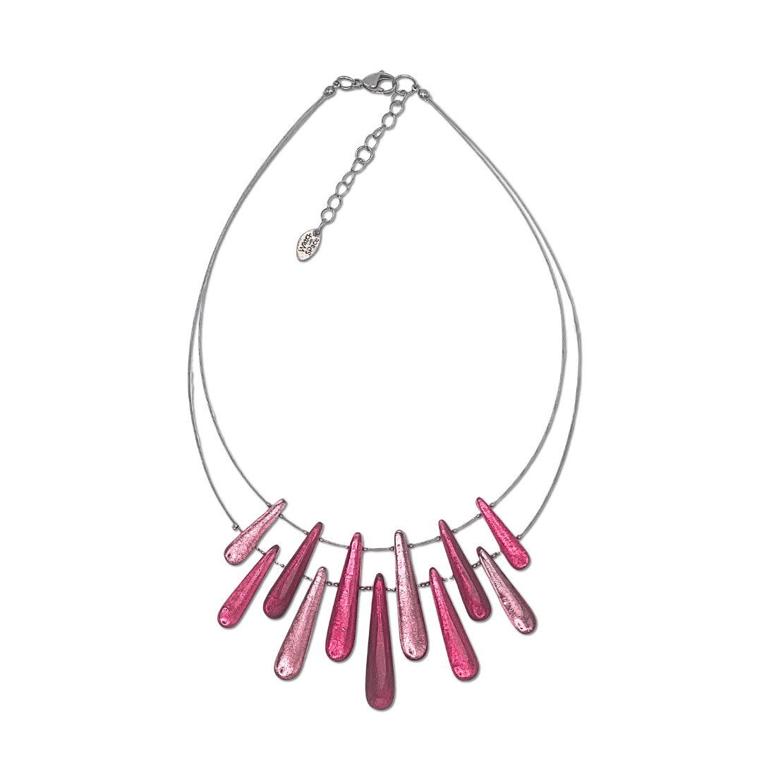 Flamingo Teardrop Shiny Necklace | The Jewellery Stop