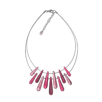 Flamingo Teardrop Shiny Necklace | The Jewellery Stop