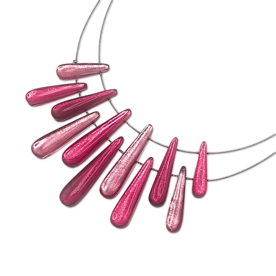 Flamingo Teardrop Shiny Necklace | The Jewellery Stop