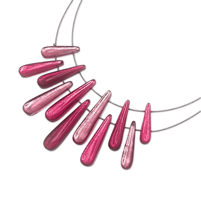 Flamingo Teardrop Shiny Necklace | The Jewellery Stop