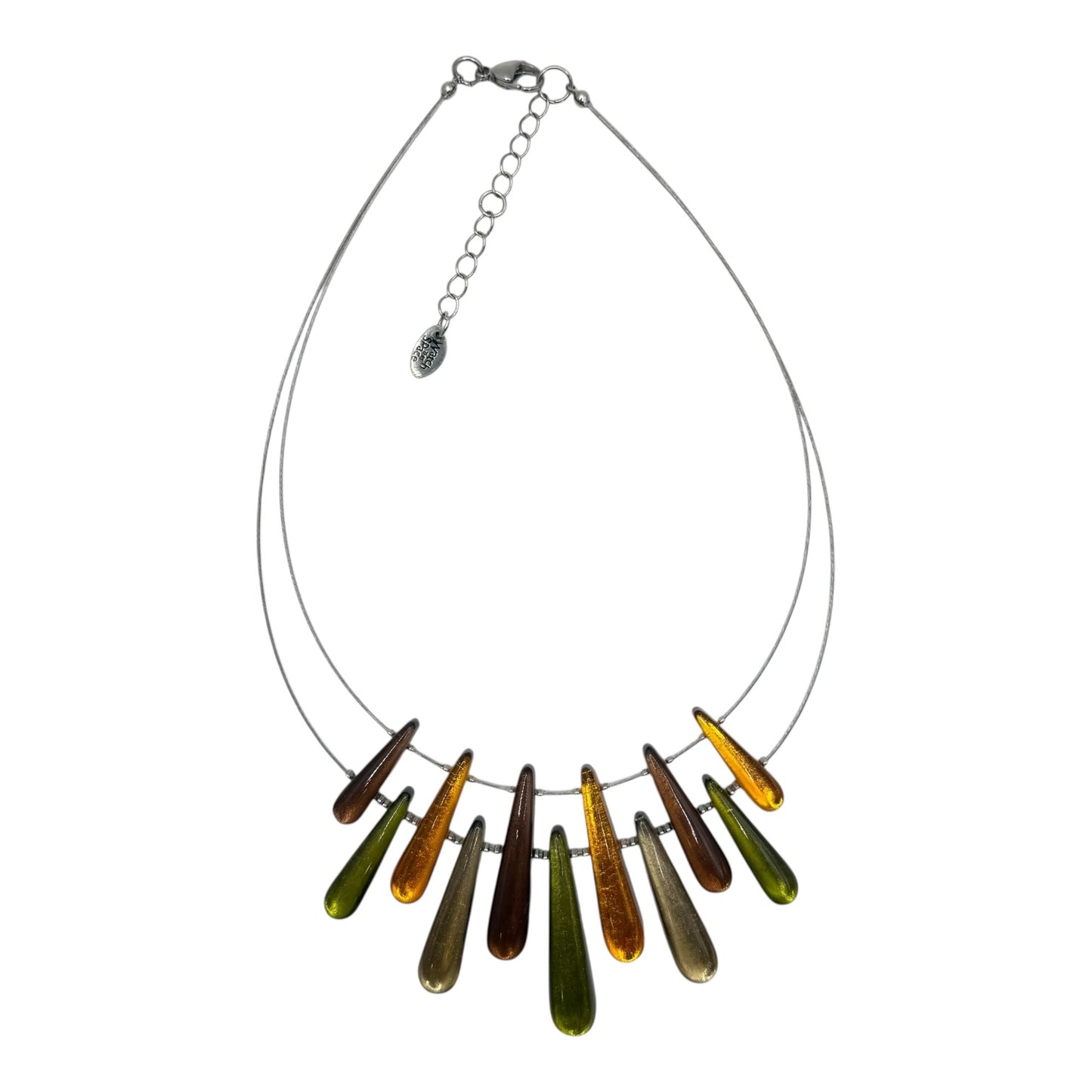 Pistachio Teardrop Shiny Necklace | The Jewellery Stop