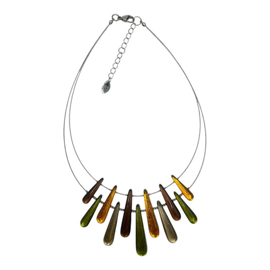 Pistachio Teardrop Shiny Necklace | The Jewellery Stop