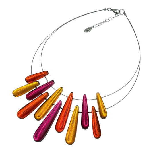 Tropical Teardrop Shiny Necklace | The Jewellery Stop