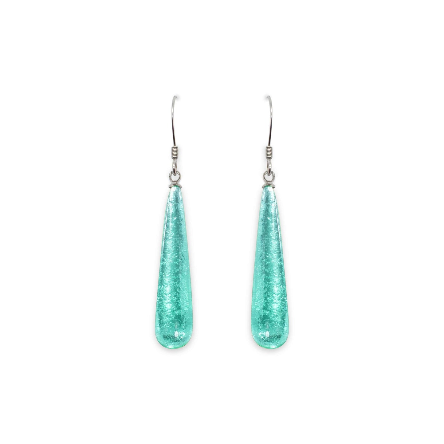 Aurora Teardrop Shiny Fish Hook Earrings | The Jewellery Stop