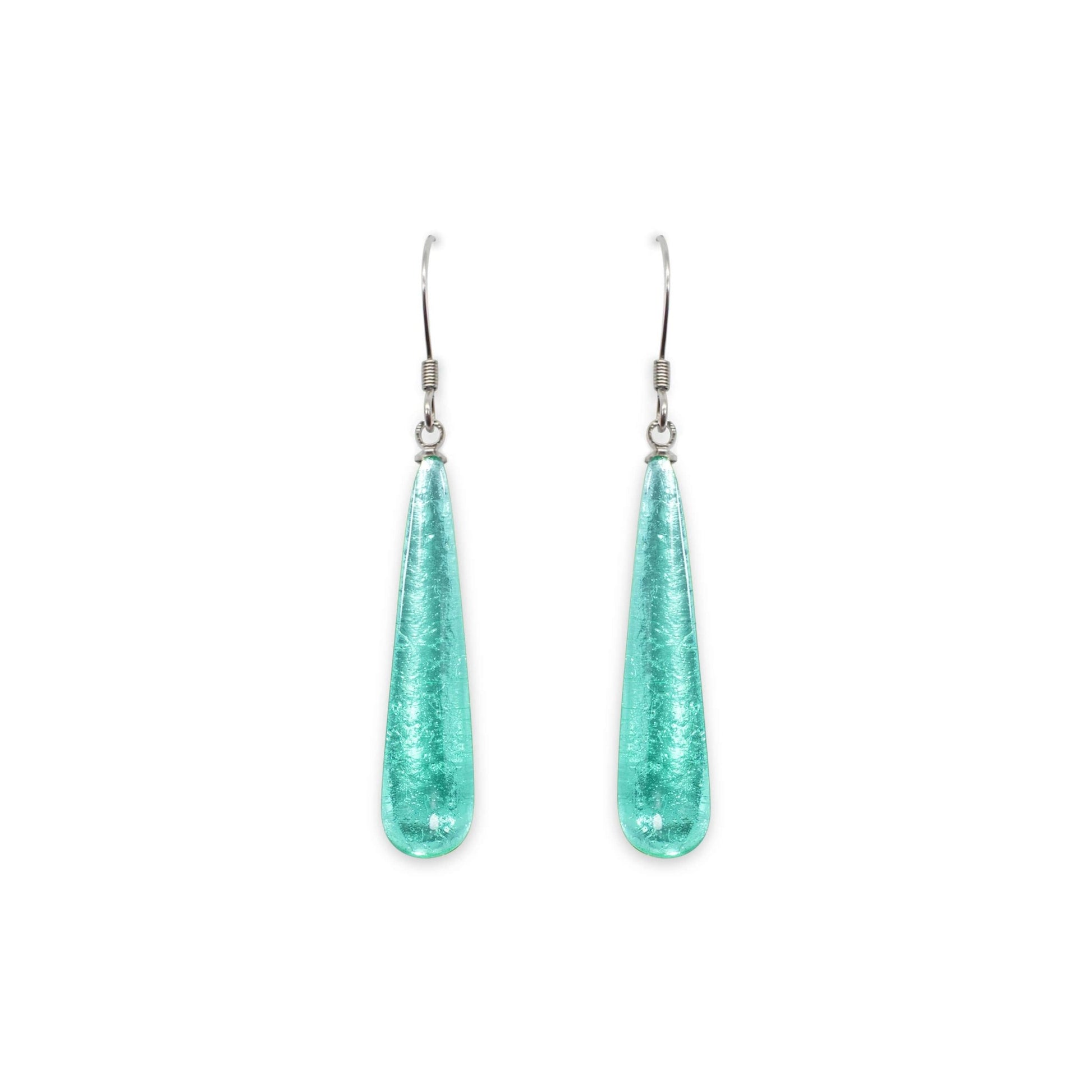 Aurora Teardrop Shiny Fish Hook Earrings | The Jewellery Stop