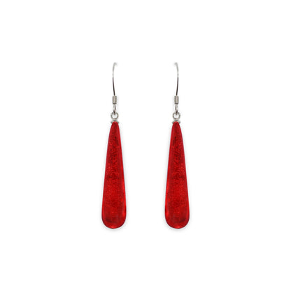 Chilli Teardrop Shiny Fish Hook Earrings | The Jewellery Stop
